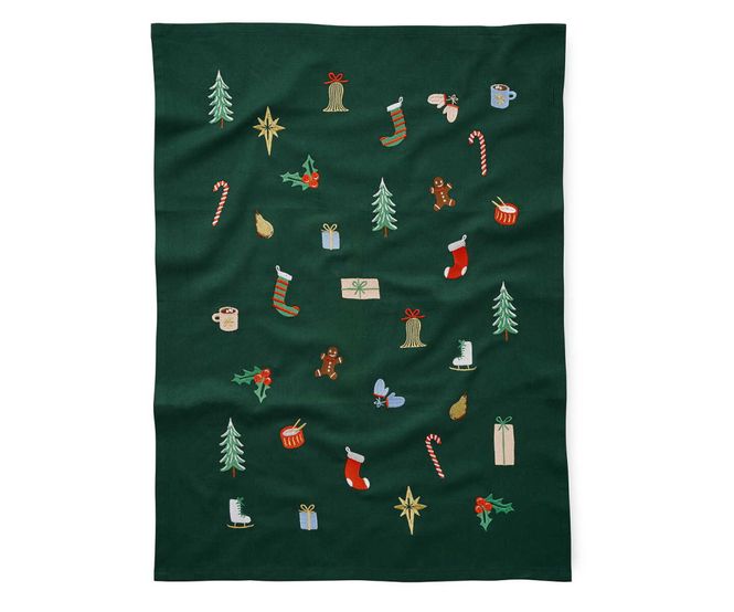Hovedbilde Christmas Icons Brodert kjøkkenhåndkle