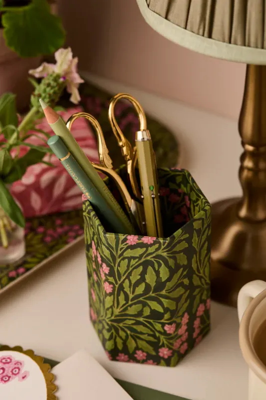 Green Flora Pen Pot