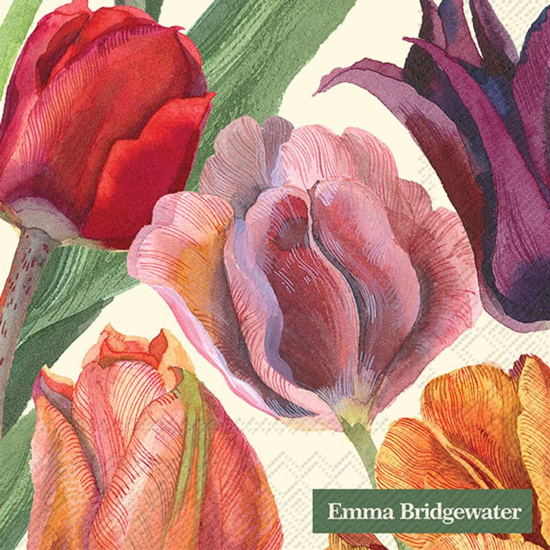 Emma Bridgewater Tulips Cream kaffeservietter 