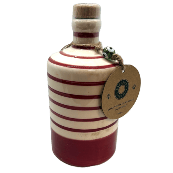 Dardanos EVOO Rød/hvit keramikkflaske 500ml