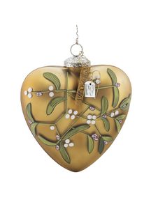 Hovedbilde Walther & Co Glasshjerte misteltein gull