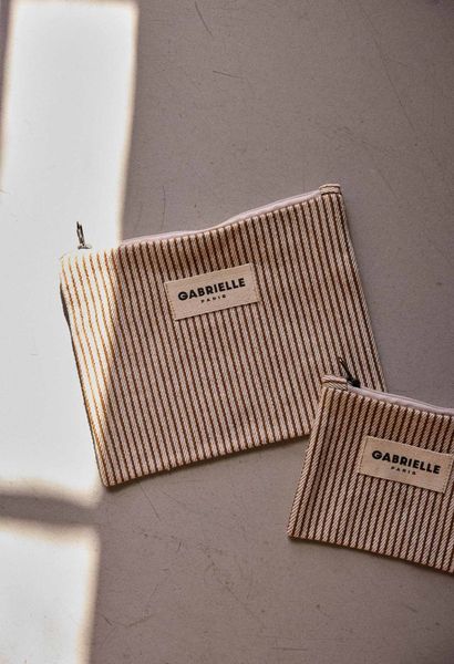 Pouch Rayures Argile
