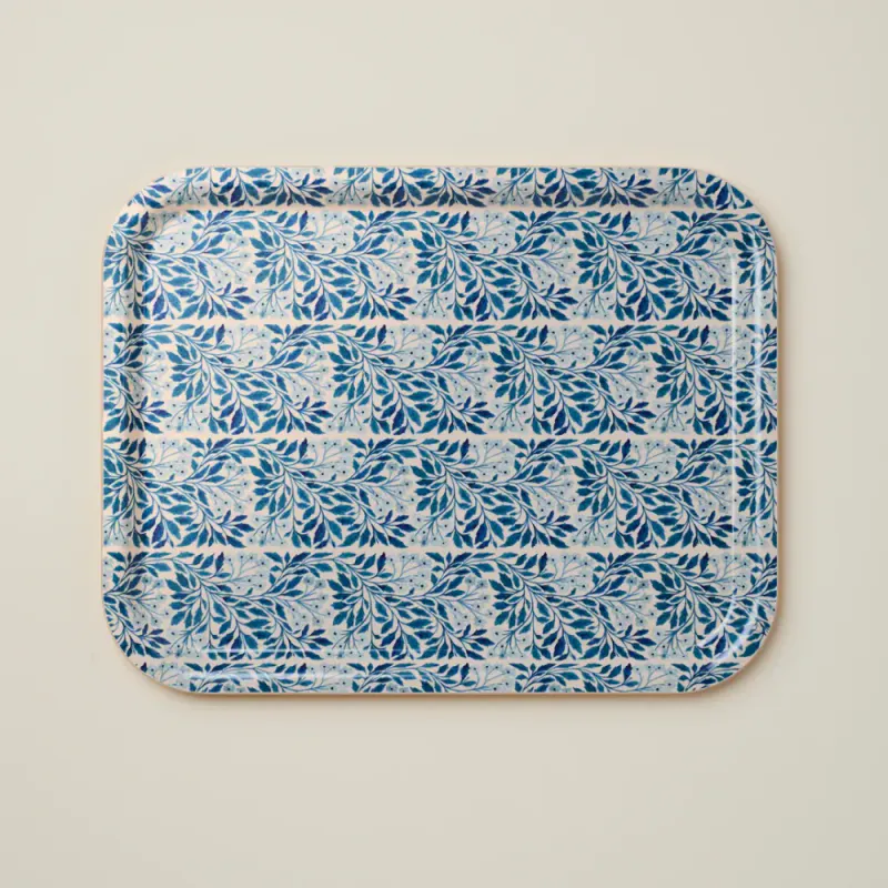 Blue Flora medium brett 36x28 cm