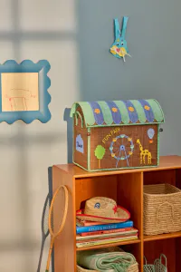 Hovedbilde Rice Raffia Storage House S Blue Fun Fair Theme
