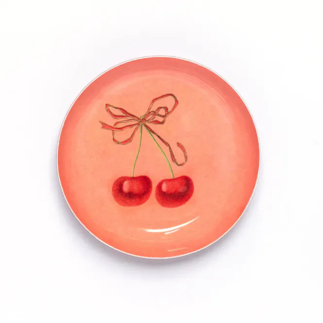 Hovedbilde Roomytown Cherries emaljefat S