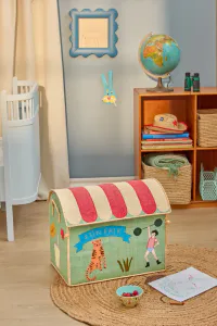 Hovedbilde Rice Raffia Storage House L Blue Fun Fair Theme