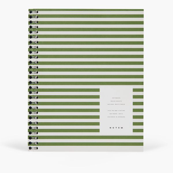NOTEM NELA Wirebound Spiral Notebook Large Green