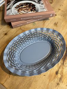 Hovedbilde Br&oslash;dkurv oval liten pastellbl&aring;