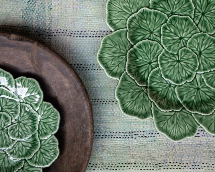 Bordallo Leaf tallerken 33cm gr&oslash;nn