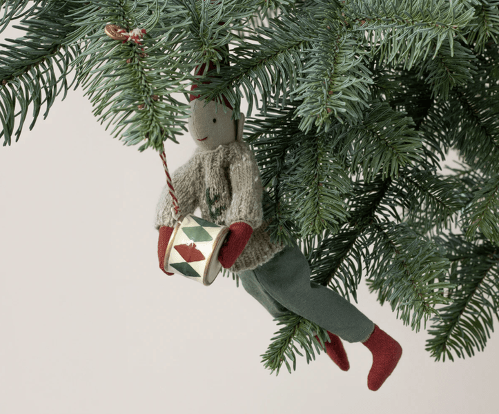 Maileg juletrepynt Tromme liten classic gr&oslash;nn