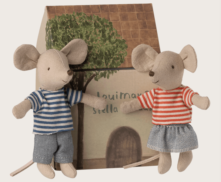 Maileg LouiMax and Stella, Little brother and sister mice