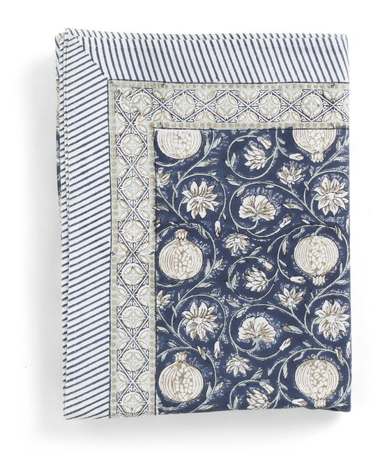 Hovedbilde Chamois Duk Tangier Pomegranate Blue 150x230cm