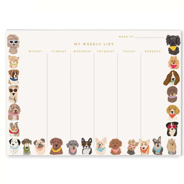 Furry Friends Weekly Desk Pad