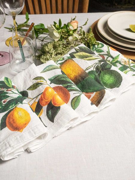Linserviett Sitrusfrukter