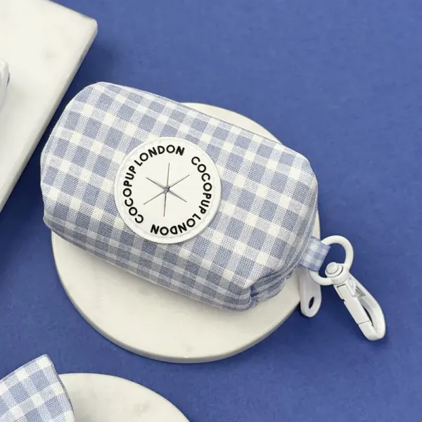 English Blue Poop Bag Holder