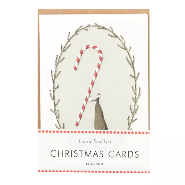 Laura Stoddart Candy Cane 10 pk julekort