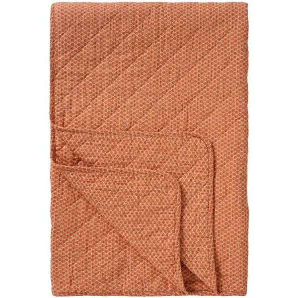 Ib Laursen Quilt orange blokkprint