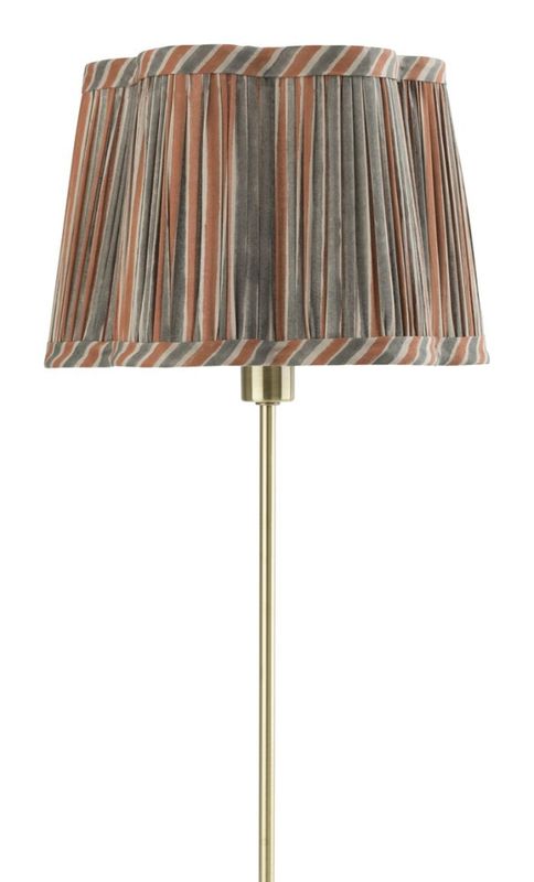 Lampeskjerm Scallop Jaipur Stripe Rusty Red/Grey 25 cm