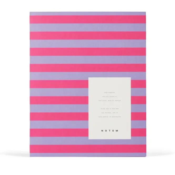 Hovedbilde NOTEM UMA Notebook Medium Lavender Stripe