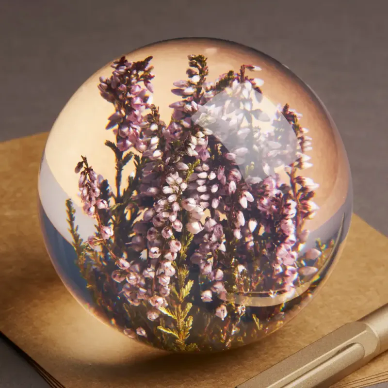 Hafod Grange Heather paperweight L