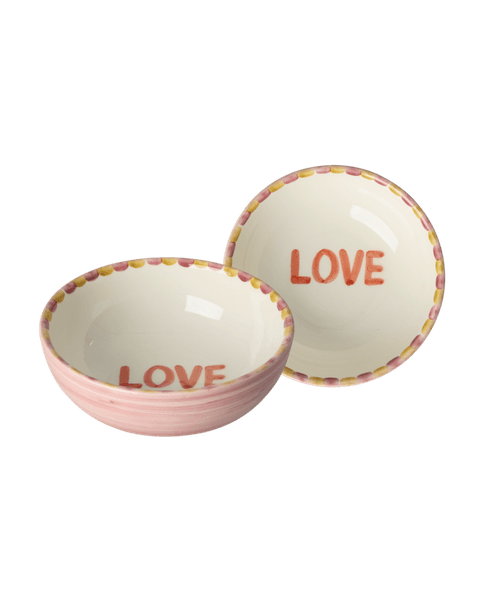 Rice Sk&aring;l rosa LOVE