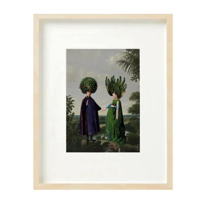 Hovedbilde Arnolfini Portrait Collage trykk A4 