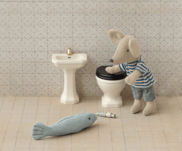 Maileg Bathroom sink Mouse Off white