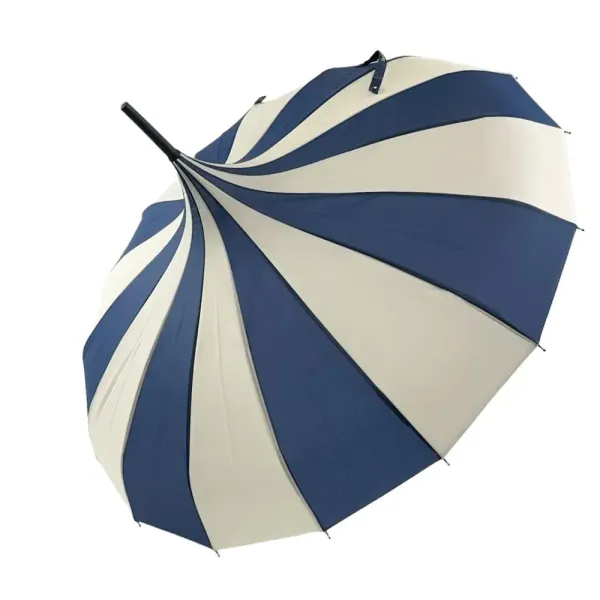 Classic Pagoda Paraply bl&aring;/krem