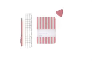 Hovedbilde A-Journal Fabrique A7 Notebook Striped Pink