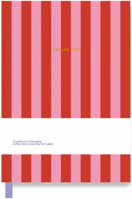 Hovedbilde One line a day Stripes Pink Red