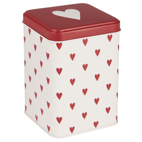 Ib Laursen Kakeboks firkantet R&oslash;de hjerter