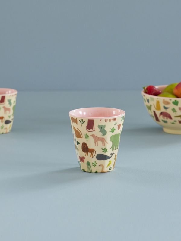 Rice Melaminkopp Sweet Jungle Print Pink M